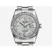 Rolex Day-Date or gris Cadran météorite bracelet Président M118239-0294
