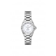 TAG Heuer Aquaracer Lady Quartz 27 mm nacré blanc index diamants WBD1414.BA0741